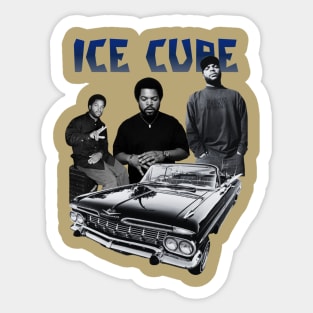 Retro Ice Cube Graphic 🧊 Sticker